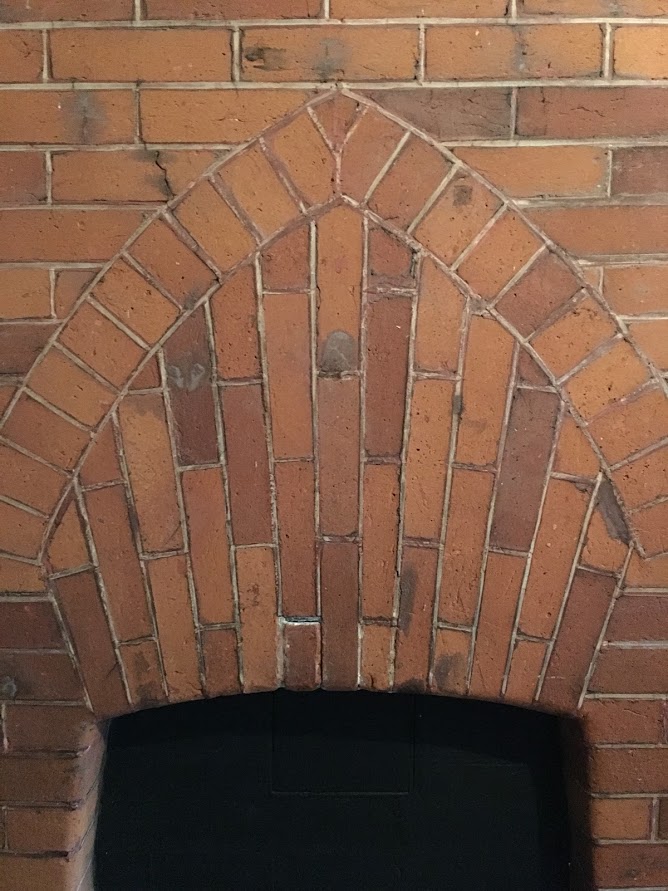 Fireplace detail in the entrance hall