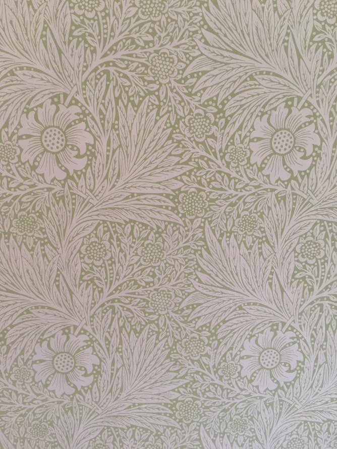 William Morris wall paper in the dining room