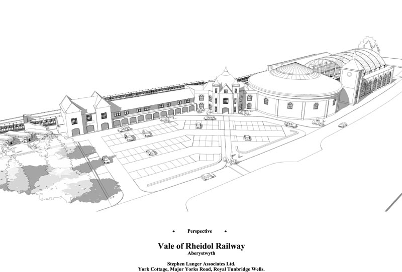 Station and roundhouse layout